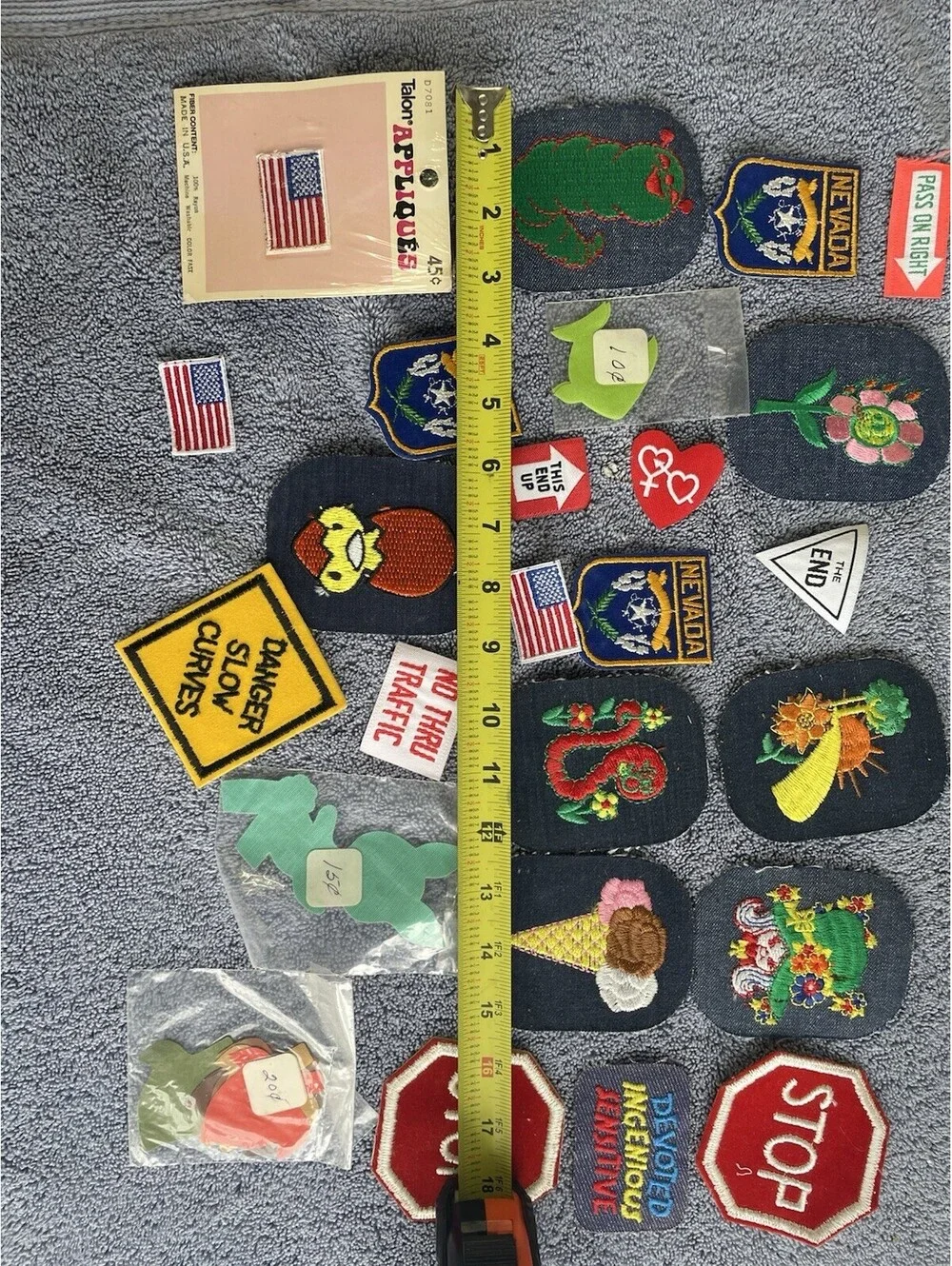 Vtg 1970-80s Embroidered Applique Patches Sew On Lot